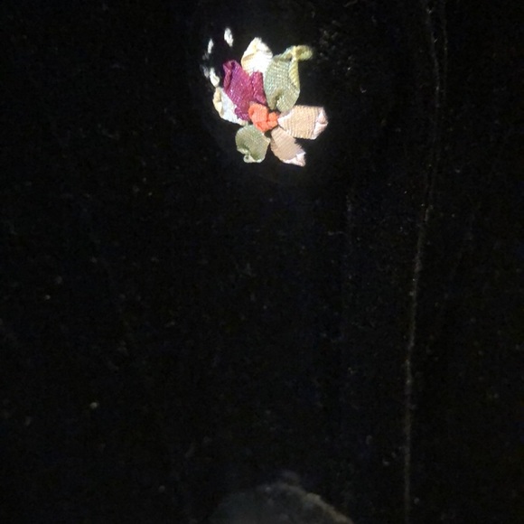 VINTAGE VELVET JACKET WITH FLORAL BUTTONS - Picture 3 of 9
